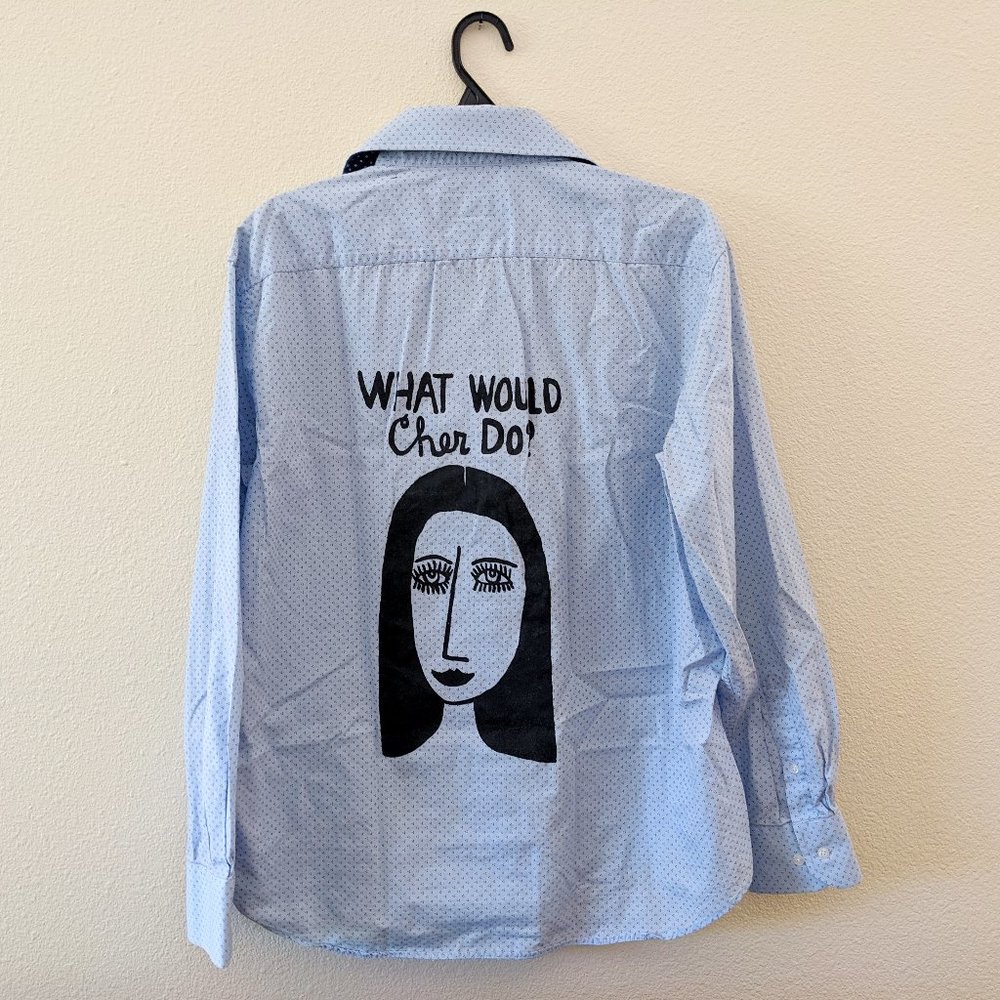 What Would Cher Do Men's Shirt by Artist Shari Elf